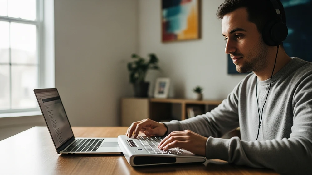 pisanie w języku Brailla na komputerze