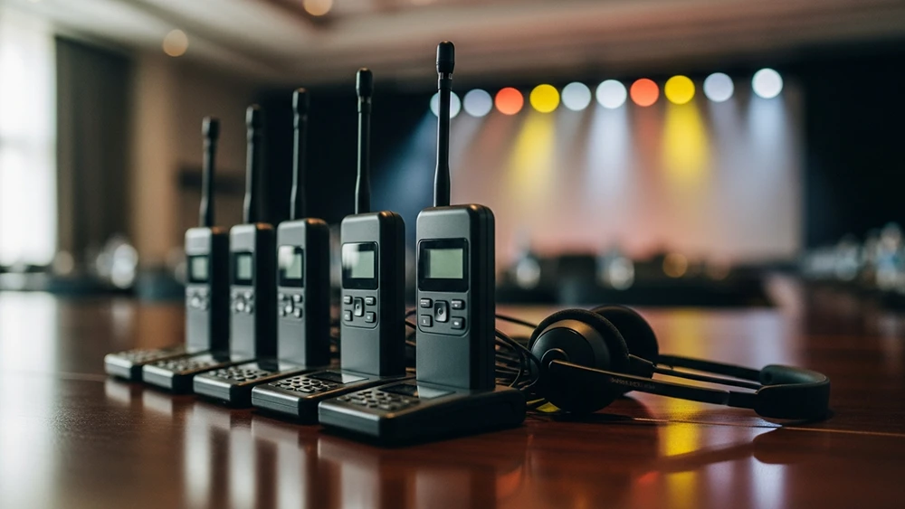 słuchawki do audiodeskrypcji na evencie